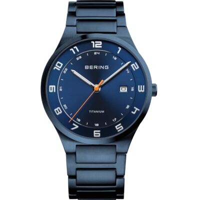 BERING Men's Quartz Watch 39mm Case Wristwatch with Titanium Case Titanium Collection 11739 15139 BERING Men's Quartz Watch 39mm Case Wristwatch with Titanium Case Titanium Collection 11739 15139