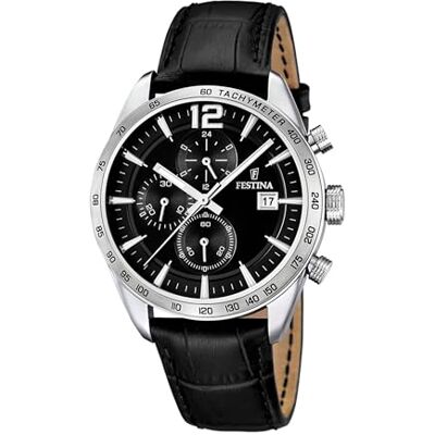 Festina Men's Analog Quartz Watch, 32003026, svart, Band Festina Men's Analog Quartz Watch, 32003026, svart, Band