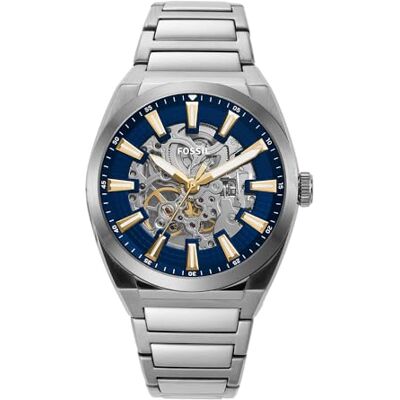 Fossil Everett Klocka för herr, Automatiskt trehandsurverk med armband i rostfritt stål eller läder Fossil Everett Klocka för herr, Automatiskt trehandsurverk med armband i rostfritt stål eller läder