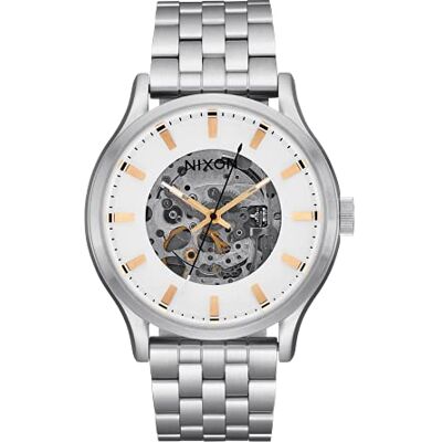 Nixon Spectra A1323 – automatisk modeklocka (40 mm urtavla, 20 mm – 18 mm rostfritt stålband), silver, OSFM, Nixon Spectra A1323 – automatisk modeklocka (40 mm urtavla, 20 mm – 18 mm rostfritt stålband), silver, OSFM,