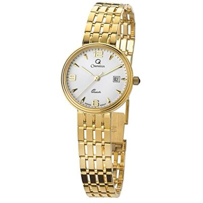 Orphelia Dam analog kvartsklocka med gult guld rem MON-7078/1 Orphelia Dam analog kvartsklocka med gult guld rem MON-7078/1