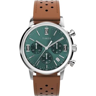 Timex Kronograf klocka för män med läderarmband Marlin Timex Kronograf klocka för män med läderarmband Marlin