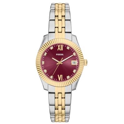 Fossil Scarlette dam 32 mm silverfärgad klocka i rostfritt stål, ES5461 Fossil Scarlette dam 32 mm silverfärgad klocka i rostfritt stål, ES5461