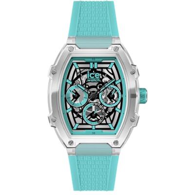 ICE-WATCH , Ice Boliday Klarblå Skel Plast, Mäns Blå Klocka Med Silikonrem, 024287, Medium ICE-WATCH , Ice Boliday Klarblå Skel Plast, Mäns Blå Klocka Med Silikonrem, 024287, Medium