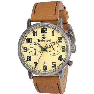 Timberland herr analog klassisk kvartsklocka med läderrem TBL.15405JSQS/07 Timberland herr analog klassisk kvartsklocka med läderrem TBL.15405JSQS/07