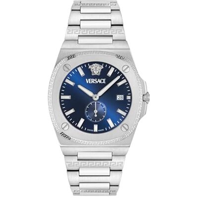 Versace Herr analog schweizisk kvartsklocka med rostfritt stål VE0V00225 Versace Herr analog schweizisk kvartsklocka med rostfritt stål VE0V00225