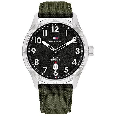 Tommy Hilfiger Forrest mäns analog kvarts klocka med 1710593 rostfritt stål armband, guld, Guldfärgad Tommy Hilfiger Forrest mäns analog kvarts klocka med 1710593 rostfritt stål armband, guld, Guldfärgad