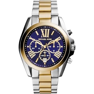 Michael Kors Bradshaw Damklocka, kronografverk med armband i rostfritt stål eller läder Michael Kors Bradshaw Damklocka, kronografverk med armband i rostfritt stål eller läder