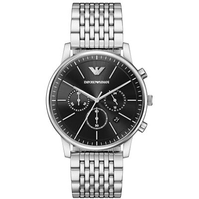 Giorgio Armani herr 42 mm silverfärgad klocka i rostfritt stål, AR11772 Giorgio Armani herr 42 mm silverfärgad klocka i rostfritt stål, AR11772