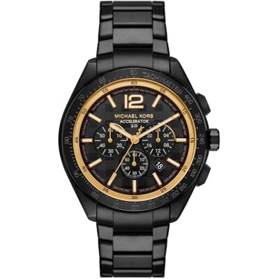 Michael Kors mäns analog kvartsur med rostfritt stålrem MK9179, Svart Michael Kors mäns analog kvartsur med rostfritt stålrem MK9179, Svart
