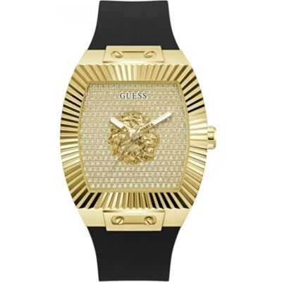 GUESS Phoenix GW1066G2 mäns kvarts analog klocka i rostfritt stål 43 mm svart silikonrem 5 bar urtavla färg mästare GUESS Phoenix GW1066G2 mäns kvarts analog klocka i rostfritt stål 43 mm svart silikonrem 5 bar urtavla färg mästare