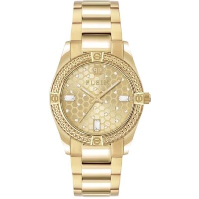 Philipp Plein Plein ikonkedja dam analog kvartsur rostfritt stål, Guld, armband Philipp Plein Plein ikonkedja dam analog kvartsur rostfritt stål, Guld, armband