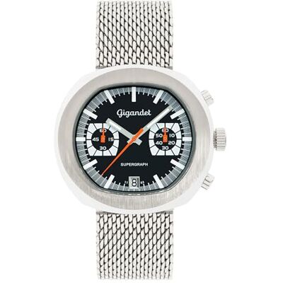Gigandet Analog japansk kvartsurverk klocka för män med rostfritt stål armband 6VNAG11NE/002, svart Gigandet Analog japansk kvartsurverk klocka för män med rostfritt stål armband 6VNAG11NE/002, svart