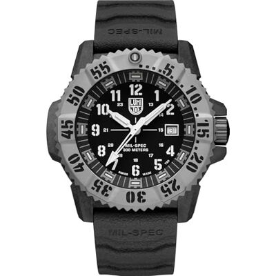 Luminox Analog schweizisk kvartsurverk klocka för män med gummiarmband XL.3351.1 set, svart, Rem Luminox Analog schweizisk kvartsurverk klocka för män med gummiarmband XL.3351.1 set, svart, Rem