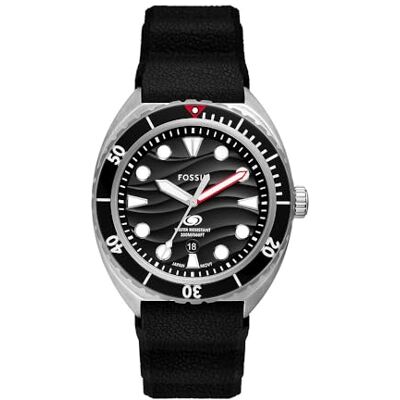 Fossil Breaker Watch för män, Quartz urverk med rostfritt stål eller läderrem Fossil Breaker Watch för män, Quartz urverk med rostfritt stål eller läderrem