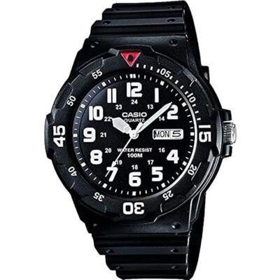 Casio Herr analog kvartsklocka med hartsrem MRW-200H-1B, Svart/Svart, Rem Casio Herr analog kvartsklocka med hartsrem MRW-200H-1B, Svart/Svart, Rem