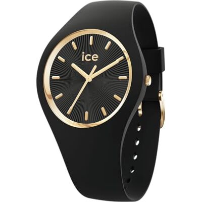ICE-WATCH , Ice Champagne Black, Svart Damklocka Med Silikonarmband, 025354, Medium ICE-WATCH , Ice Champagne Black, Svart Damklocka Med Silikonarmband, 025354, Medium