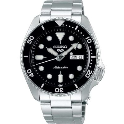 Seiko 5 Sports automatisk klocka, svart, armband, Svart, armband Seiko 5 Sports automatisk klocka, svart, armband, Svart, armband