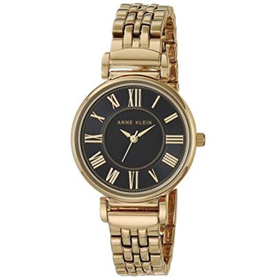 Anne Klein armbandsur för kvinnor, Guld/svart Anne Klein armbandsur för kvinnor, Guld/svart