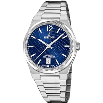 Festina SWISS MADE RELOGIO, blå, armband, blå, armband Festina SWISS MADE RELOGIO, blå, armband, blå, armband