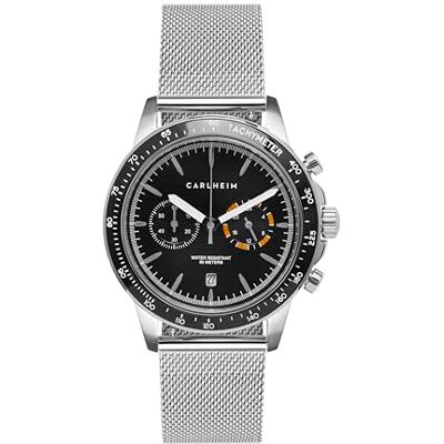 Carlheim Herrklockor Aksel 4005 silver svart mesh hastighetsmätare Carlheim Herrklockor Aksel 4005 silver svart mesh hastighetsmätare