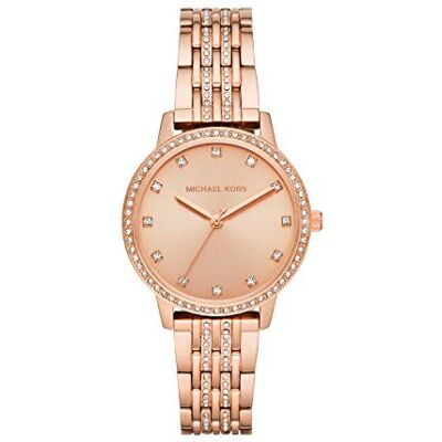 Michael Kors Melissa Damklocka, Quartz trehandsurverk med armband i rostfritt stål Michael Kors Melissa Damklocka, Quartz trehandsurverk med armband i rostfritt stål