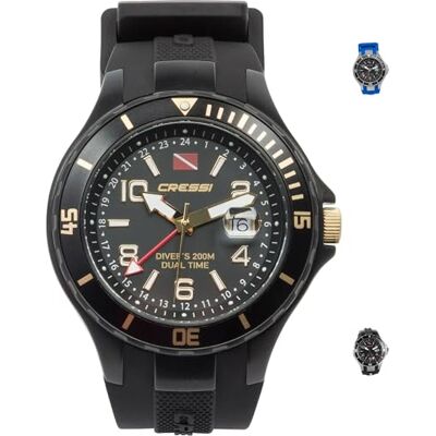 Cressi TRAVELLER DUAL TIME WATCH GOLD Cressi TRAVELLER DUAL TIME WATCH GOLD