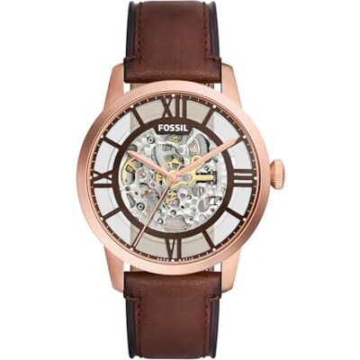 Fossil Townsman Klocka för män, Automatiskt trehandsverk med armband i rostfritt stål eller läder Fossil Townsman Klocka för män, Automatiskt trehandsverk med armband i rostfritt stål eller läder