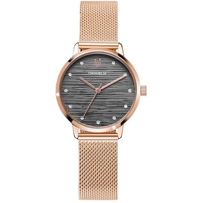 Orphelia dam analog kvartsklocka violett med nät rostfritt stål armband armband Roségold/Grau Orphelia dam analog kvartsklocka violett med nät rostfritt stål armband armband Roségold/Grau
