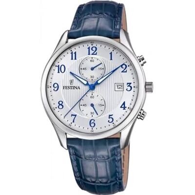 Festina Timeless Chronograph F6855/A läderklocka, klassisk, Klassisk Festina Timeless Chronograph F6855/A läderklocka, klassisk, Klassisk