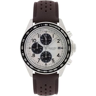 Gigandet Analog japansk kvartsurverk klocka för män med läderarmband VNAG24/007, Vit Gigandet Analog japansk kvartsurverk klocka för män med läderarmband VNAG24/007, Vit