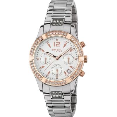Breil Klocka KVINNOR C'EST CHIC Dial MONO-COLOR ENDAST TID Rörelse 3H Kvarts och STÅLARMBAND, Silber-weiß-rosé, ONE SIZE, smycken Breil Klocka KVINNOR C'EST CHIC Dial MONO-COLOR ENDAST TID Rörelse 3H Kvarts och STÅLARMBAND, Silber-weiß-rosé, ONE SIZE, smycken