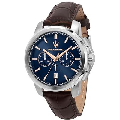 Maserati Herrklocka Coll. Successo begränsad utgåva, kronograf, i kvarts-R8871621019, kastanj, 44mm, rem Maserati Herrklocka Coll. Successo begränsad utgåva, kronograf, i kvarts-R8871621019, kastanj, 44mm, rem
