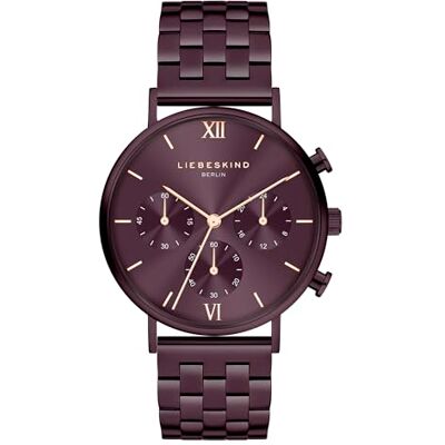 LIEBESKIND Berlin dam armbandsur LT-0471-MC rostfritt stål in IP Lila am Edelstahlband LIEBESKIND Berlin dam armbandsur LT-0471-MC rostfritt stål in IP Lila am Edelstahlband