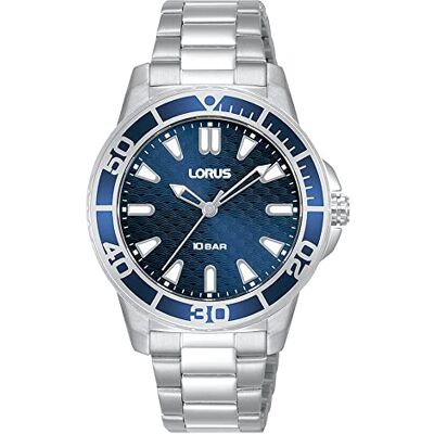 Lorus Dam analog kvartsklocka med metallarmband RG249VX9, Silverblå Lorus Dam analog kvartsklocka med metallarmband RG249VX9, Silverblå