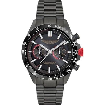 Aston Martin herrklocka kronograf armbandsur AML ICON MTIS1 rostfritt stål, svart Aston Martin herrklocka kronograf armbandsur AML ICON MTIS1 rostfritt stål, svart