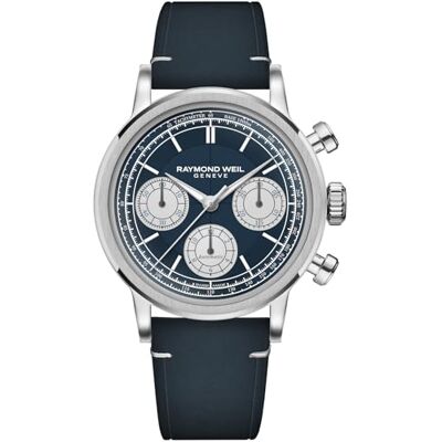 RAYMOND WEIL Raymond Eftersom automatisk klocka 7765-STC-50651, blå RAYMOND WEIL Raymond Eftersom automatisk klocka 7765-STC-50651, blå