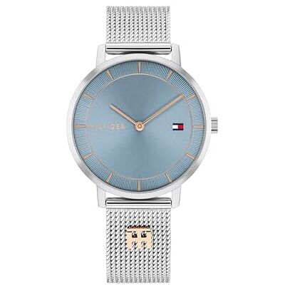 Tommy Hilfiger Tea klocka silver och turkos analog dam 1782738 rostfritt stål, turkos urtavla, kvartsurverk, vattentät upp till 3 ATM, Silver Tommy Hilfiger Tea klocka silver och turkos analog dam 1782738 rostfritt stål, turkos urtavla, kvartsurverk, vattentät upp till 3 ATM, Silver