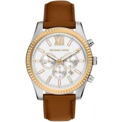 Michael Kors Lexington herr 45 mm tvåfärgad klocka i rostfritt stål, MK9257 Michael Kors Lexington herr 45 mm tvåfärgad klocka i rostfritt stål, MK9257