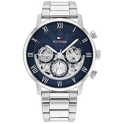 Tommy Hilfiger analog multifunktion kvartsur för män med silver rostfritt stål armband 1710569, SILVER, armband Tommy Hilfiger analog multifunktion kvartsur för män med silver rostfritt stål armband 1710569, SILVER, armband
