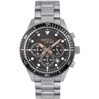 Breil – Watch Collection SAIL Movement Chron för män, Silver-svart-brun, standard size, armband Breil – Watch Collection SAIL Movement Chron för män, Silver-svart-brun, standard size, armband