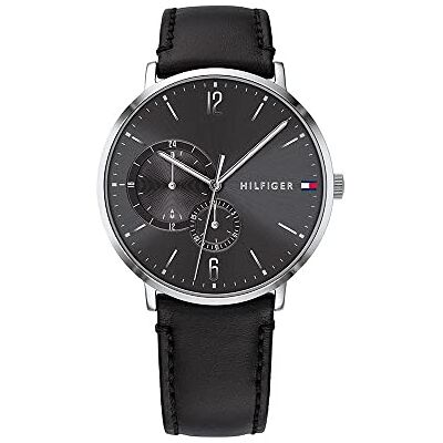 Tommy Hilfiger Herr multi-urtavla kvarts klocka med läderarmband 1791509 Tommy Hilfiger Herr multi-urtavla kvarts klocka med läderarmband 1791509
