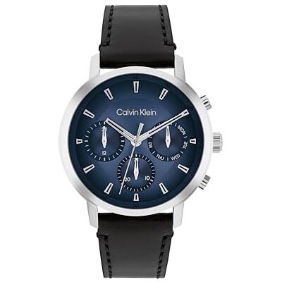 Calvin analog multifunktion kvarts klocka mätkollektion för män – finns med armband i rostfritt stål eller läderrem, Mörkblått, armband Calvin analog multifunktion kvarts klocka mätkollektion för män – finns med armband i rostfritt stål eller läderrem, Mörkblått, armband
