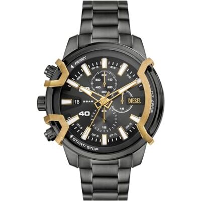 Diesel Griffed-klocka för män, Quartz Chronograph-urverk med armband i rostfritt stål Diesel Griffed-klocka för män, Quartz Chronograph-urverk med armband i rostfritt stål