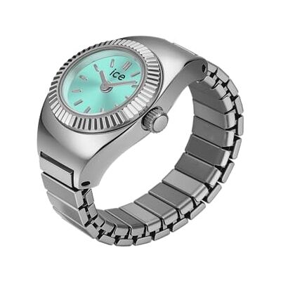 ICE-WATCH , Chouchou Silver Turquoise, Ringklocka I Silver För Damer Med Utdragbart Armband I Rostfritt Stål, 025515, 15 Mm ICE-WATCH , Chouchou Silver Turquoise, Ringklocka I Silver För Damer Med Utdragbart Armband I Rostfritt Stål, 025515, 15 Mm