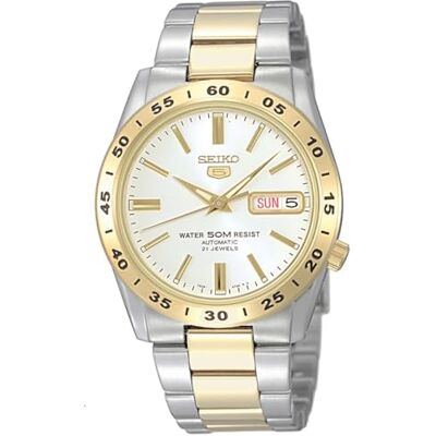 Seiko Damklocka automatisk rostfritt stål med band av rostfritt stål, Silver-guld, S, 5 Seiko Damklocka automatisk rostfritt stål med band av rostfritt stål, Silver-guld, S, 5