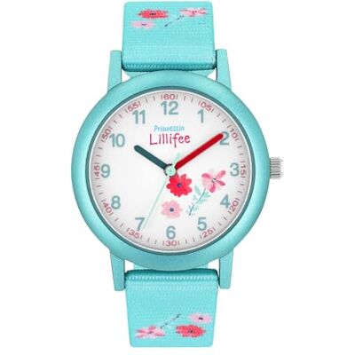 Prinzessin Lillifee Armbandsur flickor barnkvartsklocka analog, med textilband, 3 bars vattentät, kommer i klockpresentförpackning Prinzessin Lillifee Armbandsur flickor barnkvartsklocka analog, med textilband, 3 bars vattentät, kommer i klockpresentförpackning