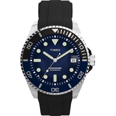 Timex TW2Y51000 Harborside Automatisk klocka på 40 mm med en silikonrem Timex TW2Y51000 Harborside Automatisk klocka på 40 mm med en silikonrem
