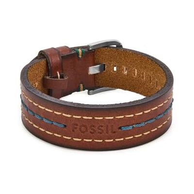 Fossil Everett Brunt läderarmband för män, JF04949040 Fossil Everett Brunt läderarmband för män, JF04949040