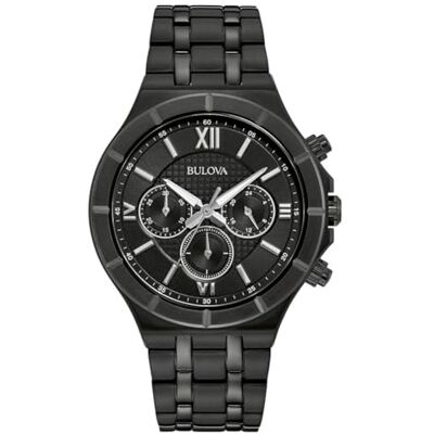 Bulova Kronograf för män kvartsur med rem i rostfritt stål 98A242 Bulova Kronograf för män kvartsur med rem i rostfritt stål 98A242